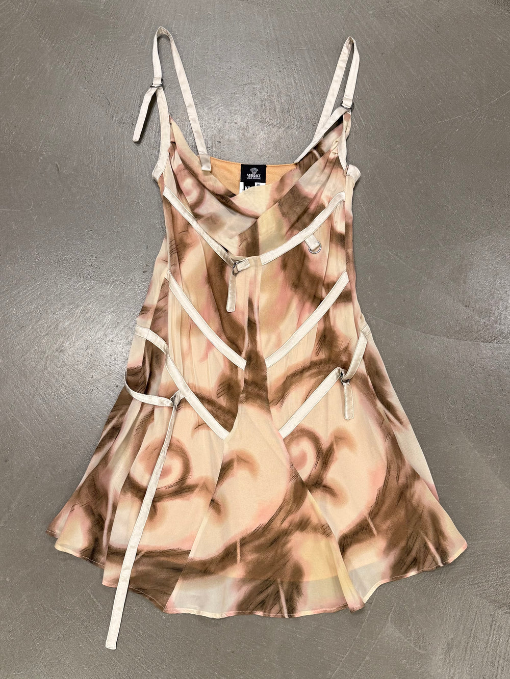2003 Versace bondage mini dress