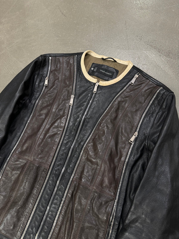 SS2014 Dsquared2 multi-zip biker leather jacket