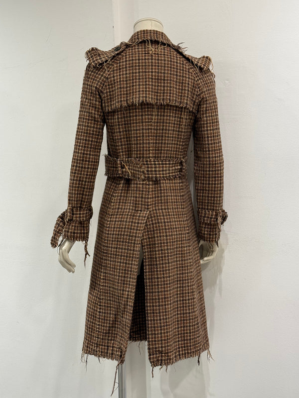 A/W2004 Junya Watanabe distressed tweed runway coat