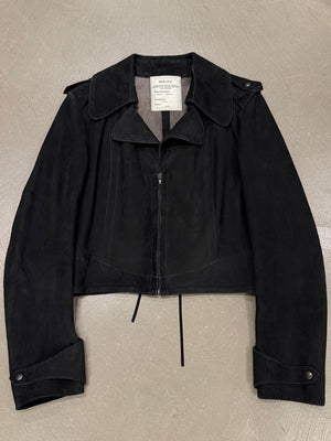 S/S2006 Maison Margiela ‘Replica’ aviator biker cropped suede jacket