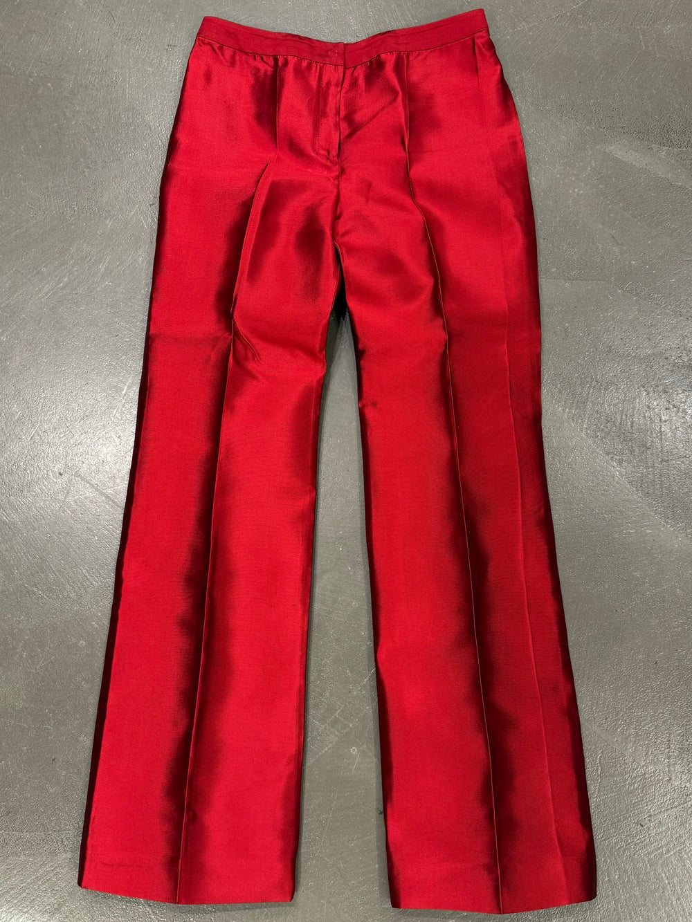 1990s Gianni Versace iridescent flared silk pants