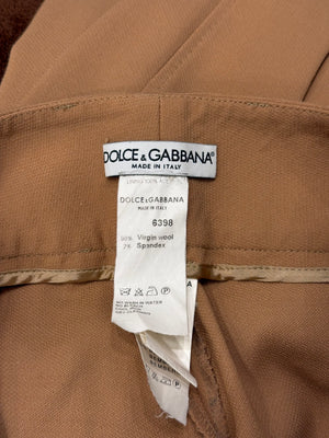 2000s Dolce & Gabbana tailored wool flared trousers