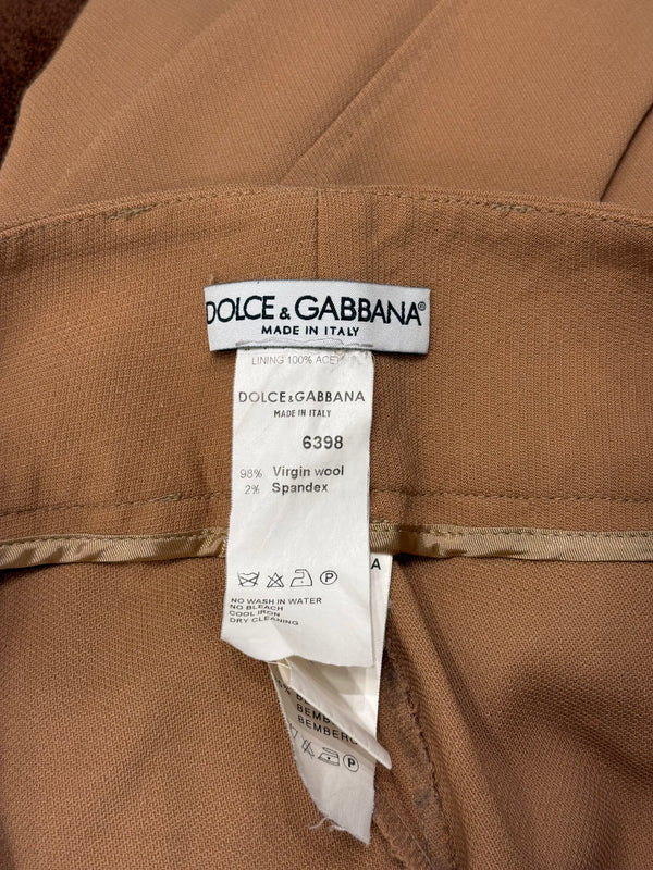 2000s Dolce & Gabbana tailored wool flared trousers