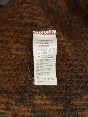 2000s Roberto Cavalli mohair tiger cardigan with fur insterts