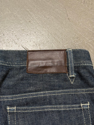 2000s Yohji Yamamoto raw wide leg jeans