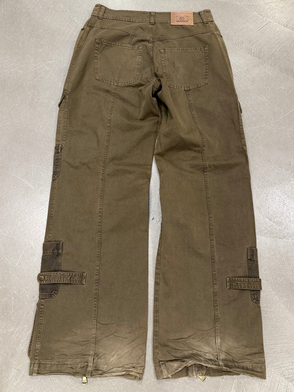2003 Dolce & Gabbana multi pocket full zip utility cargo pants