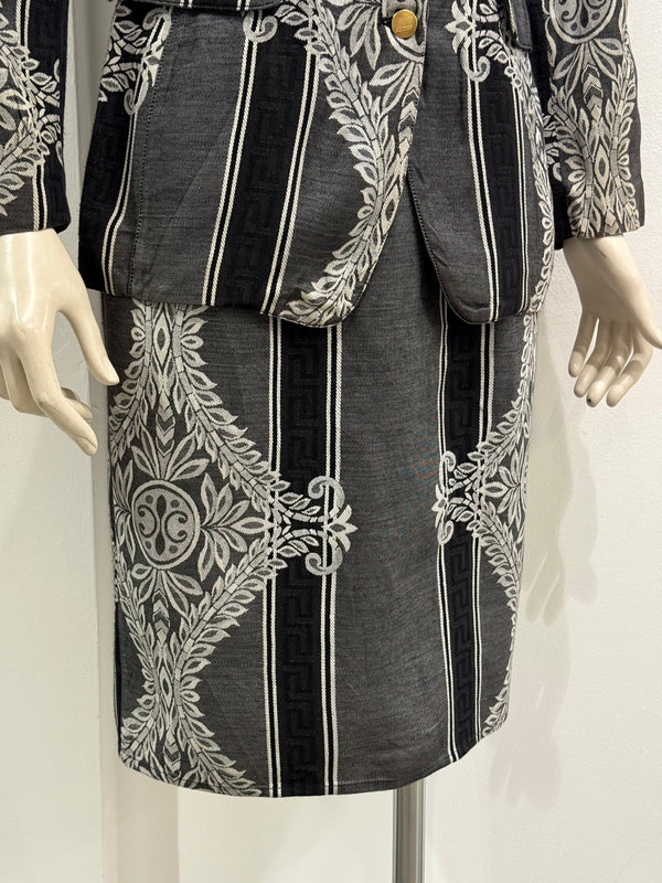 2000s Jean Paul Gaultier paisley set blazer skirt