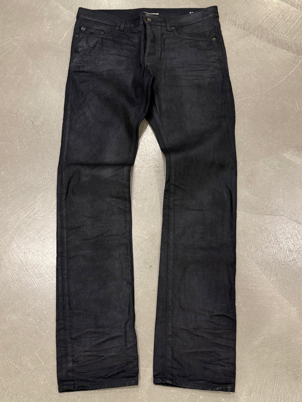 2020 Saint Laurent D18 slim fit coated denim