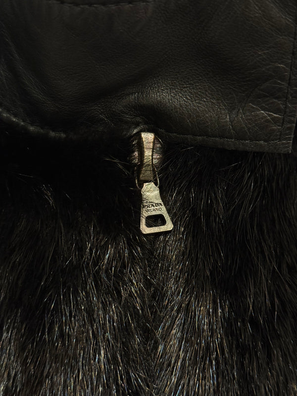 2000s Prada mink fur cardigan