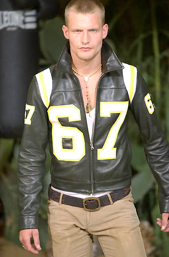 S/S 2002 Dolce & Gabbana runway biker leather jacket