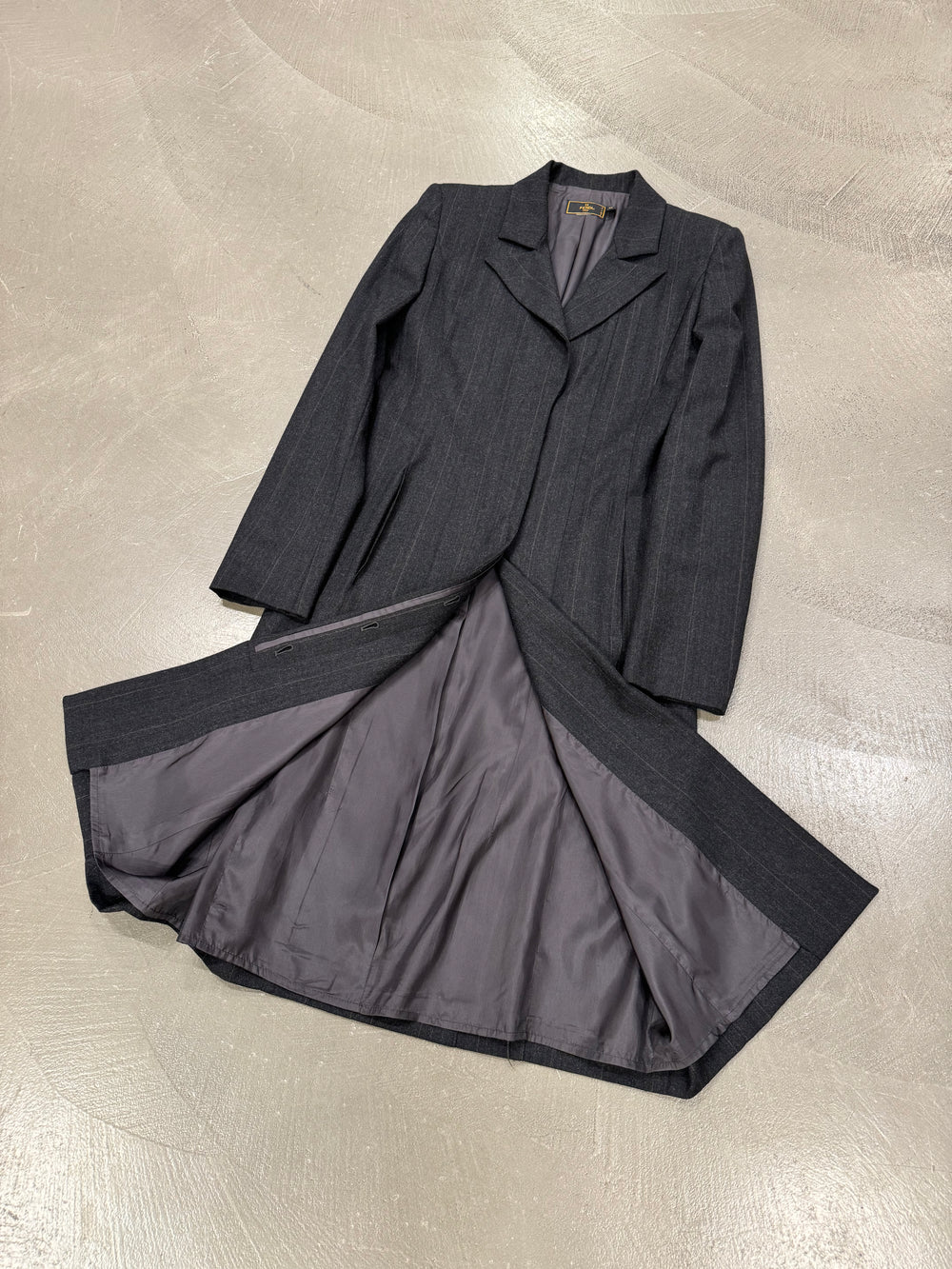 1990s Fendi pinstripe long coat