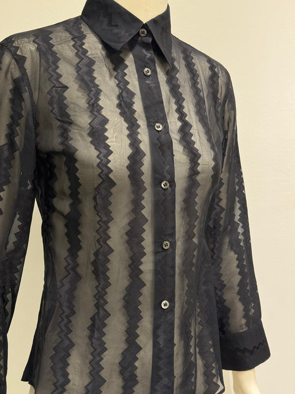 2001 Gucci by Tom Ford silk stripe shirt