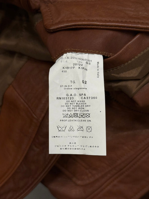 2010s Armani paneled leather jacket