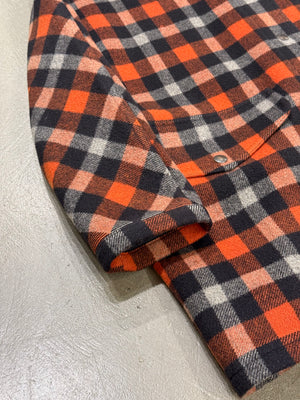 2000s Balenciaga by Nicolas Ghesquière gingham flannel boxy jacket