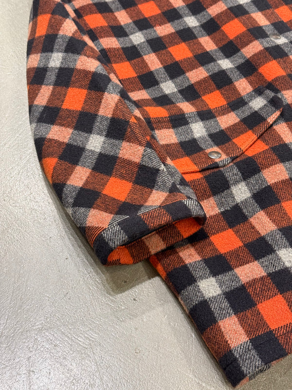 2000s Balenciaga by Nicolas Ghesquière gingham flannel boxy jacket