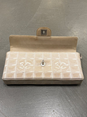 2001 Chanel Chocolate Bar travel line shoulder bag