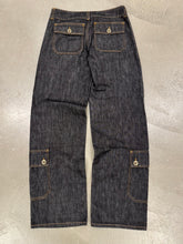 Load image into Gallery viewer, 2000s Dolce &amp; Gabbana multi zipper raw denim cargo pants
