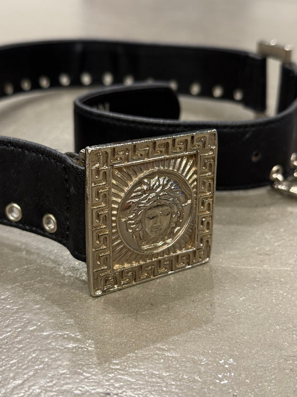 1990s Gianni Versace safety pin leather belt