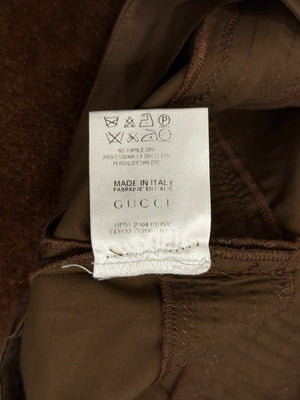2003 Gucci by Tom Ford paneled midi skirt