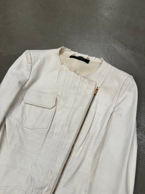 S/S 2004 Gucci by Tom Ford paneled leather jacket