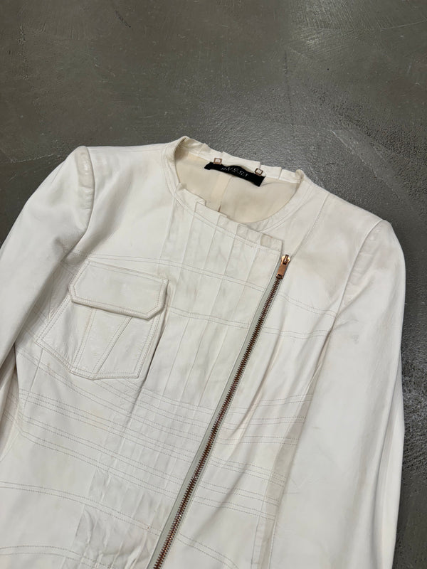 S/S 2004 Gucci by Tom Ford paneled leather jacket