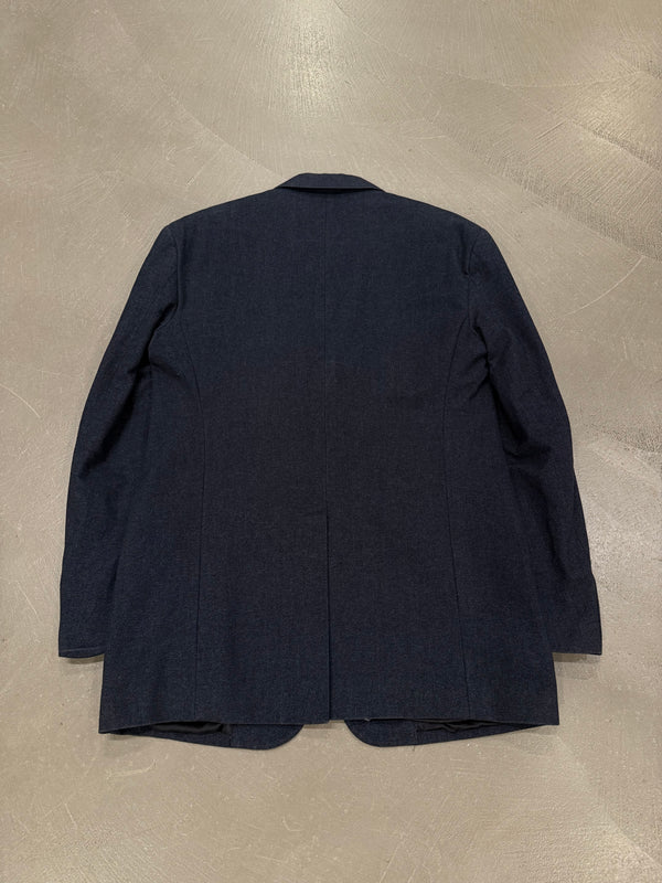 2000s Prada denim single breasted blazer