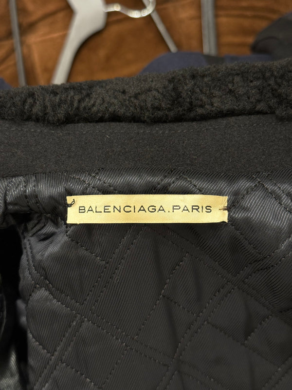 F/W2007 Balenciaga by Ghesquiere double breasted coat with wool shearling collar