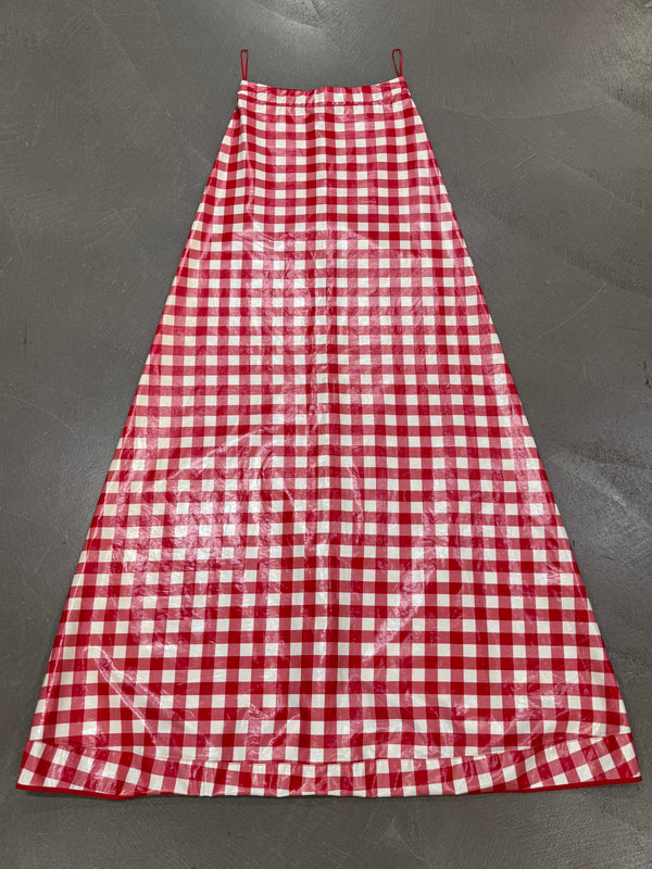 S/S2019 Vetements runway  gingham checked maxi skirt