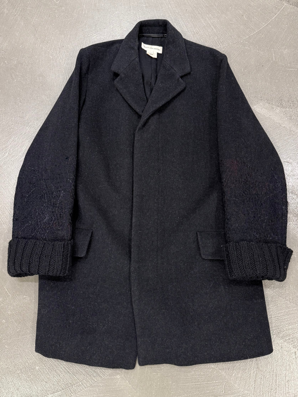 1990s Dries Van Noten Embroidered wool coat