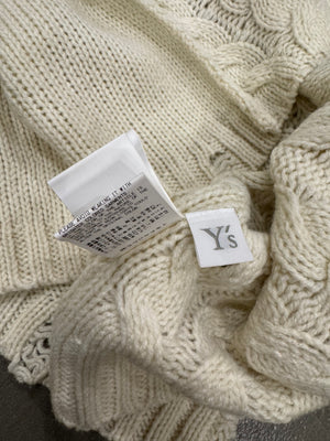 2000s Y’s by Yohji Yamamoto cropped oversized reconstructed sweater