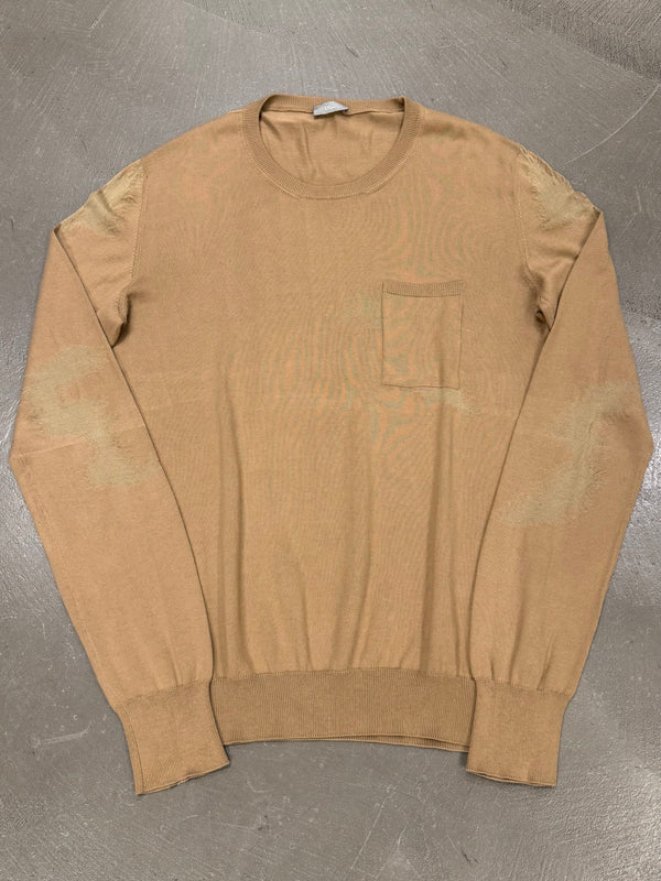 S/S2005 Dior by Hedi Slimane runway distressed knit sweater