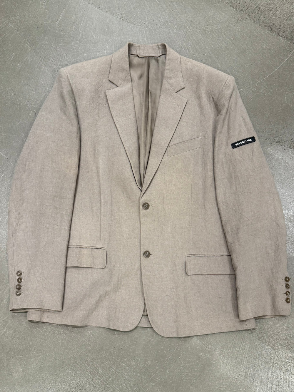 2022 Balenciaga tailored linen blazer