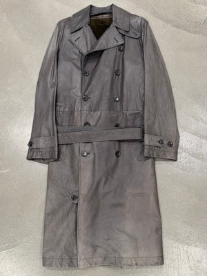 2000s YVES Saint Laurent by Pilati leather trench coat with removable lining