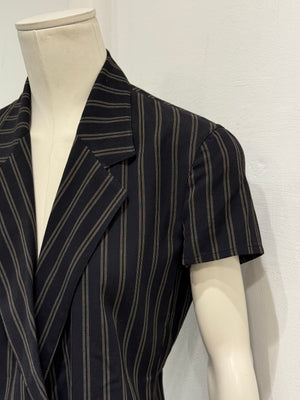 1990s Jean Paul Gaultier pinstripe double-breasted blazer