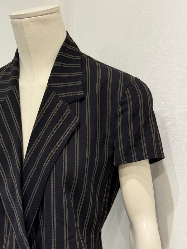 1990s Jean Paul Gaultier pinstripe double-breasted blazer