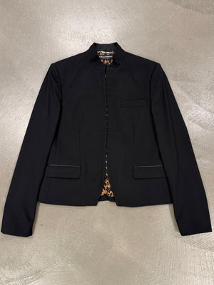 2003 Dolce & Gabbana tailored skirt suit with mandarin collar
