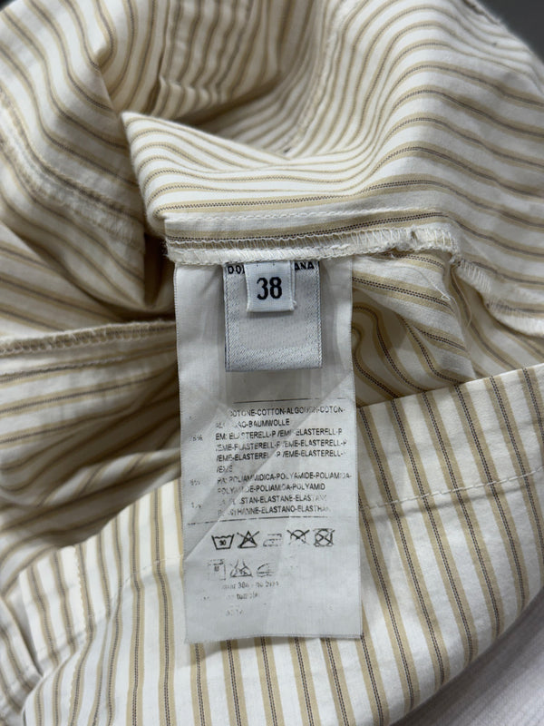 2000s Dolce & Gabbana pinstripe corset top