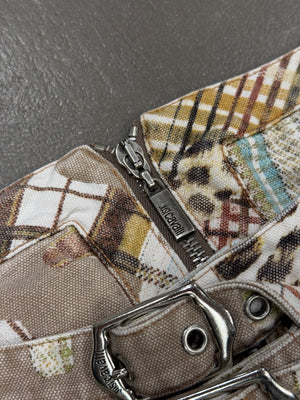 2000s Cavalli printed mini skirt