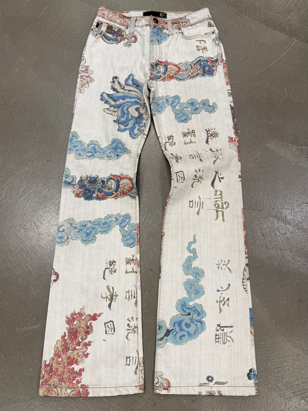 2000s Cavalli asian print pants