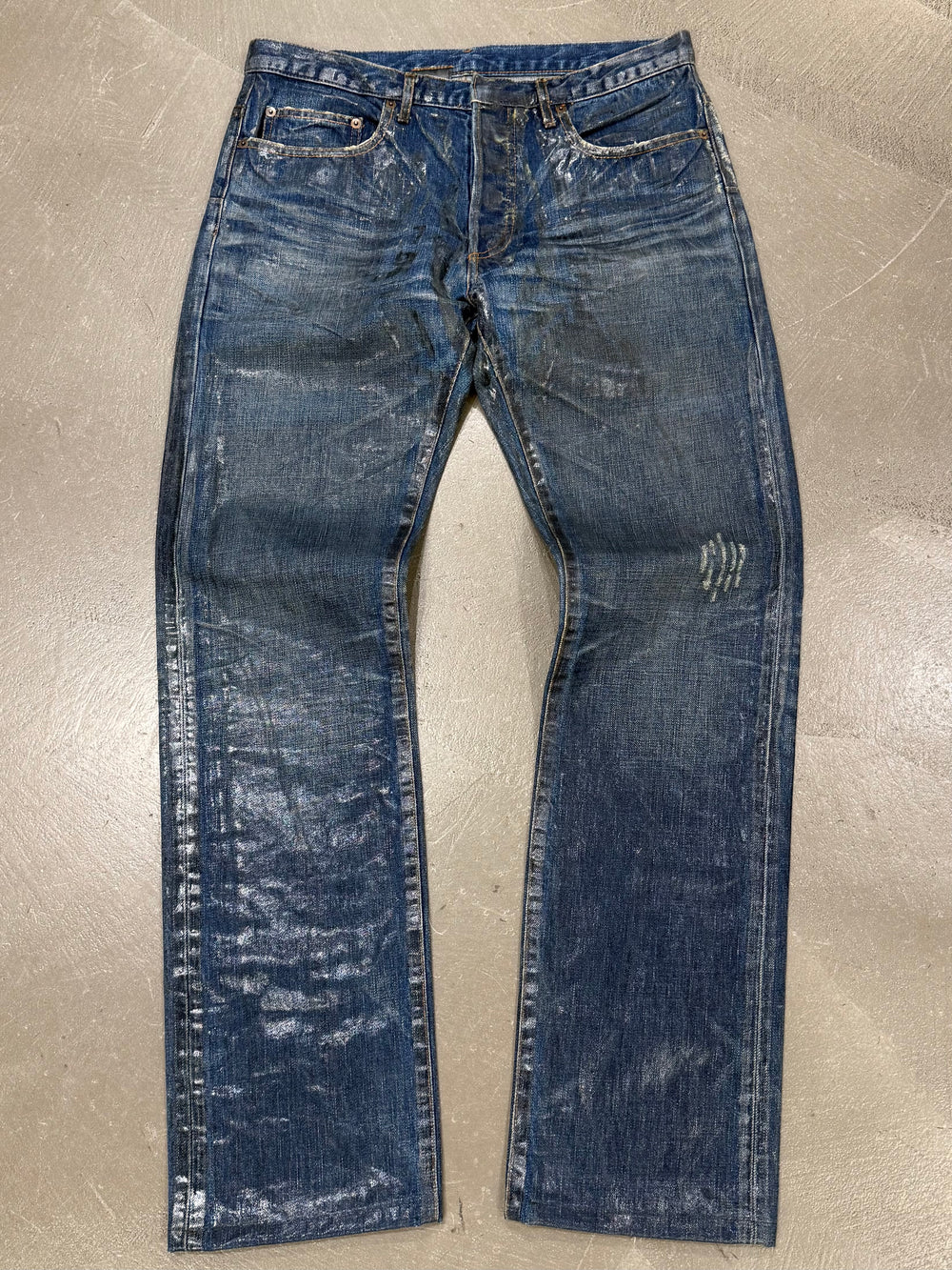 F/W 2003 Dior by Hedi Slimane green waxed denim