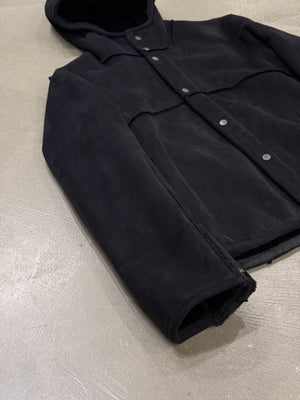 1990s Armani hooded faux shearling jacket