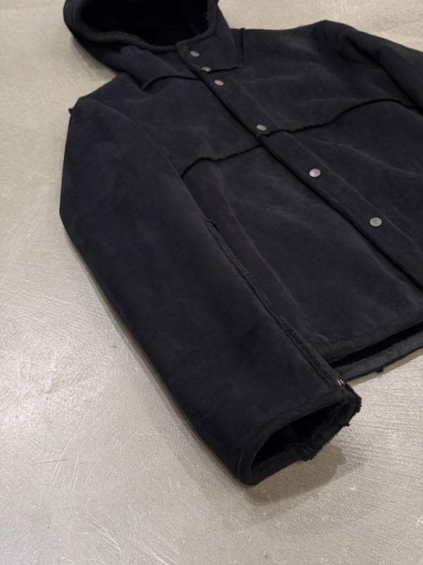 1990s Armani hooded faux shearling jacket