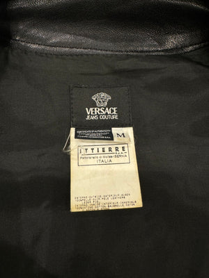 2000s Versace bondage utility leather jacket