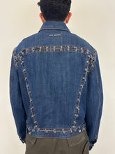 Load image into Gallery viewer, SS2003 Jean Paul Gaultier pierced patchwork denim jacket
