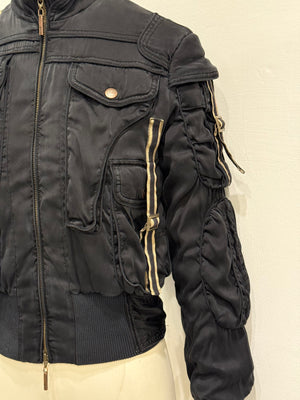 A/W2005 Roberto Cavalli bondage soldier bomber jacket