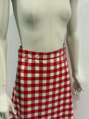 S/S2019 Vetements runway  gingham checked maxi skirt