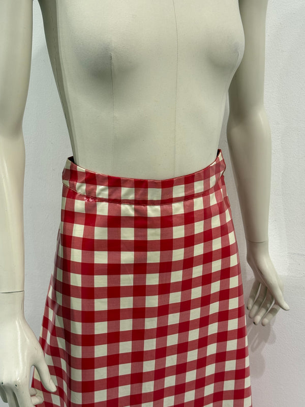 S/S2019 Vetements runway  gingham checked maxi skirt