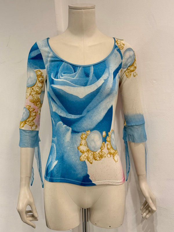S/S2001 Roberto Cavalli Elizabeth Taylor eye top