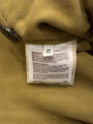 1990s Armani double breasted aviator leather jacket