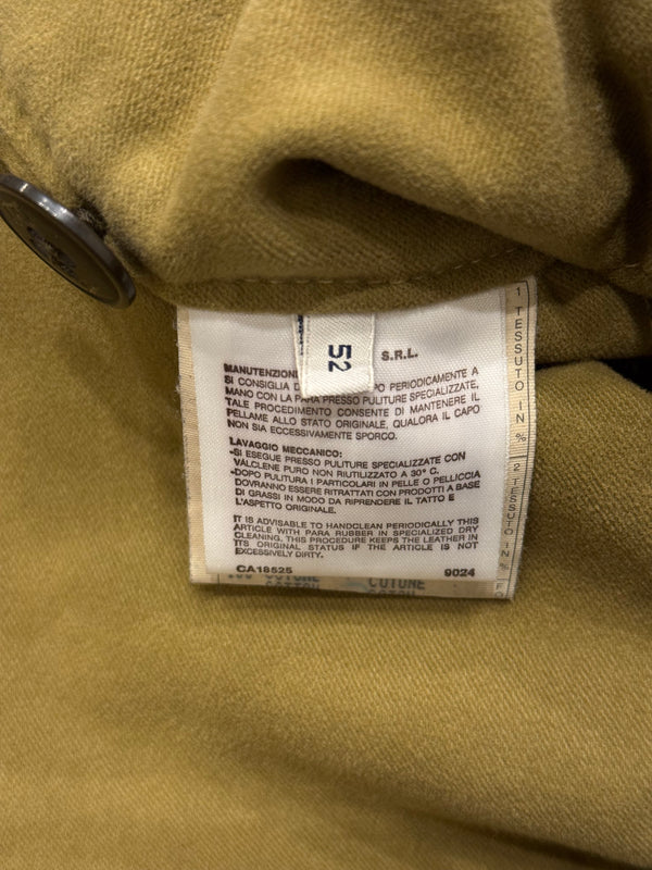 1990s Armani double breasted aviator leather jacket